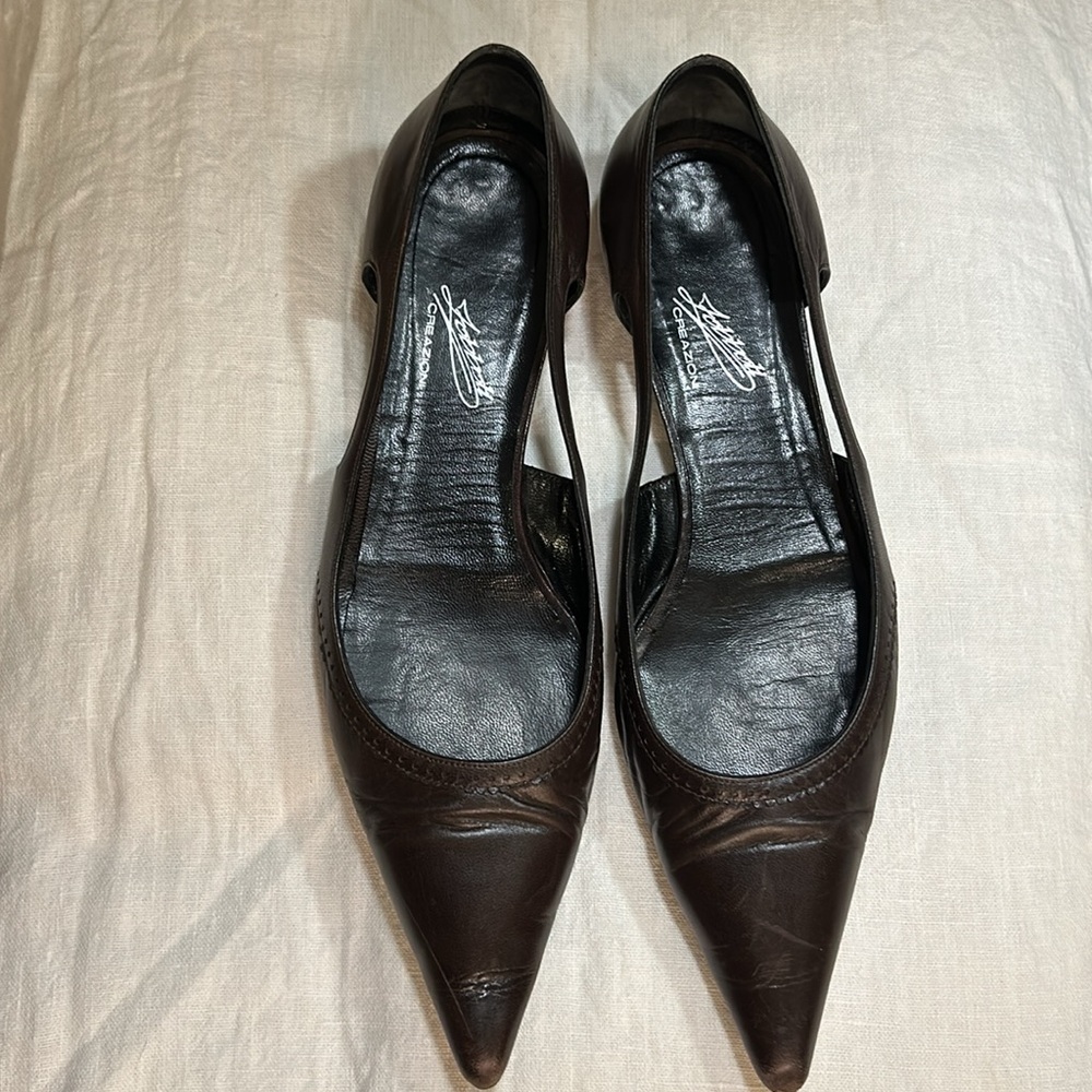 Dark Brown Leather flats by Zobboli Creazioni made in Italy - Picture 2 of 6